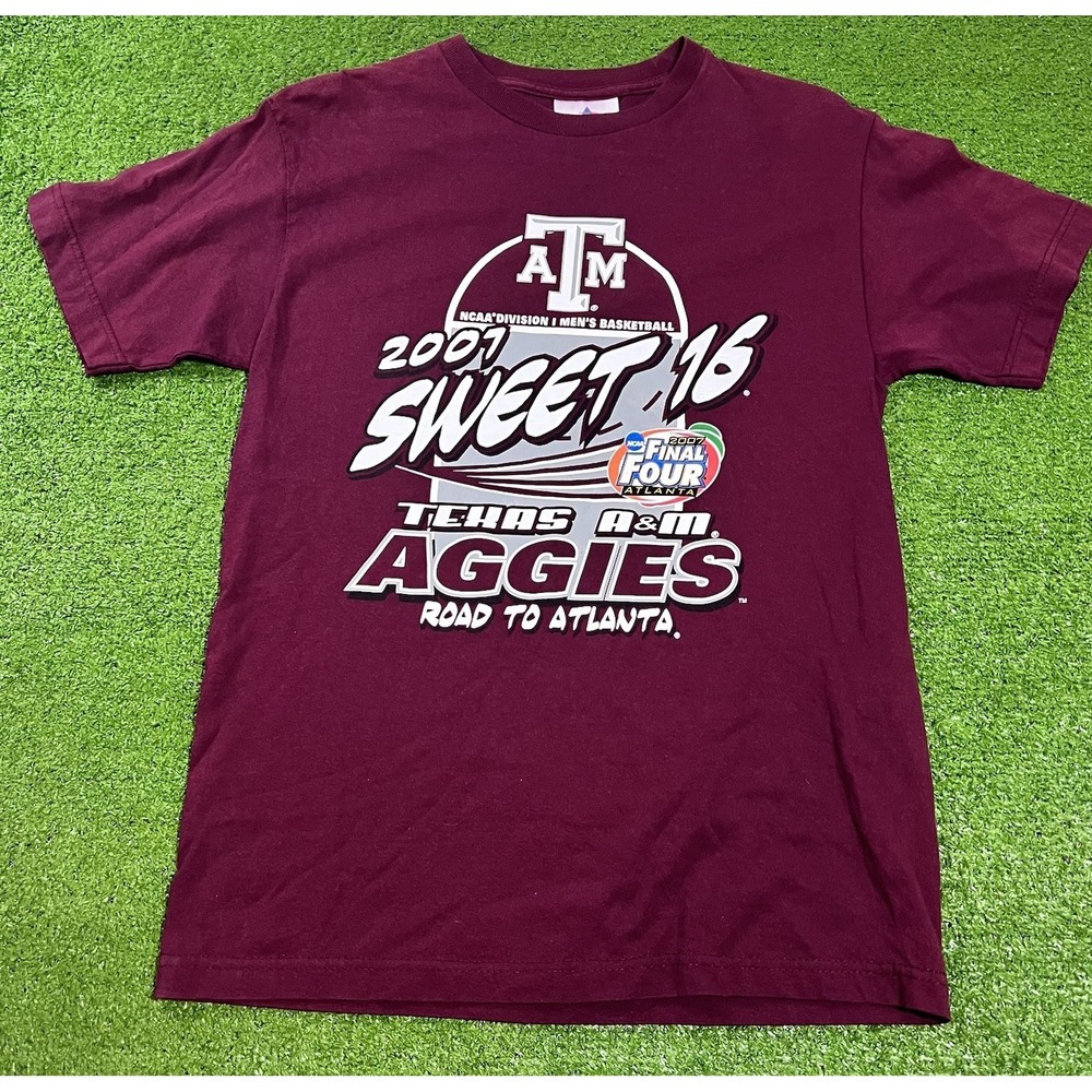 Vintage Texas A&M Shirt Med Aggie Basketball 2007 Sweet 16 T-shirt March Madness